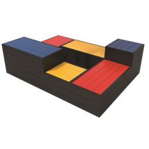 Assise Modulable Cube 6 Éléments Plastique Recyclé - Espace Urbain