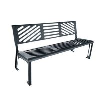 Manutan Expert - Banc Kessen 170 cm Gris Foncé - Acier - Mobilier Urbain Robuste - 10 Ans Garantie