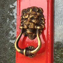 Majestic Brass Lions Head Door Knocker
