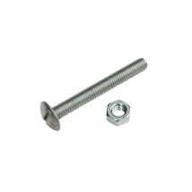 Boulon poêlier tête ronde large - inox a2 (sachet) boulon poêlier tête ronde large m6 x 20 mm - inox a2 boulon tête poêlier bois, bois sur métal, méta