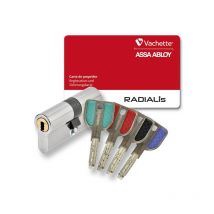 Cylindres de haute sûreté radialis cylindre radialis double nickelé/inox 32,5 x 32,5 nickelé varié double 32,5 x 32,5 mm 1 pièce(s) - vachette aube