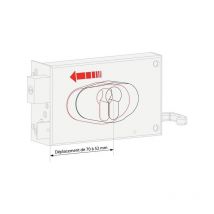 Serrures modulables nd10 horizontal droite a tirage serr. appl. à barillet horizontale à tirage nd10 9770 dte 1 pièce(s) - dom metalux