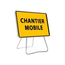 Panneaux en acier galvanisé kc1 panneau kc1 800 x 600 mm "chantier mobile" cl t1 1 pièce(s) réfléchissant acier galvanisé 800 mm 600 mm kc1 chantier