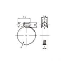 Collier serflex à bande ajourée standard - acier galvanisé collier serflex à bande ajourée standard sx 8 018-028 1 boîte(s) de 50 pièce(s) colliers à