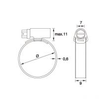 Collier serflex à bande pleine en inox ice 9 010-016 collier serflex à bande pleine en inox ice 9 010-016 9 mm 1 boîte(s) de 50 pièce(s) colliers à vi