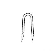 Crampillons lisses - galvanisés crampillon galvanisé ø 3,5 x 35 mm bois, bois dur, panneau de bois 35 mm 3.5 mm lisse acier galvanisé crampillon clôtu