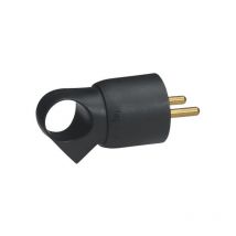 Fiche mâle 2p+t 16a étanche ip44 fiche mâle avec terre plastique annela avec anneau noir 1 pièce(s) mâle 250 v 16 a 2p+t - legrand snc