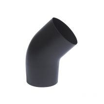 Coudes émail noir mat coude sanpli br45° mat ø 125 mm 1 pièce(s) - tolerie emaillee nantaise