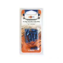 Cosse de raccordement clips isolés femelles bleues 1 boîte(s) de 10 pièce(s) - sfgp