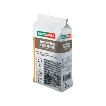 Mortier fin gris 1 sac(s) de 5 kilogramme(s) mortier fin gris pour usage extérieur multisupport 5 kg finition - sika france sas - parexlanko