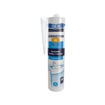 Mastics silicone sanitaires - gebsicone w mastic silicone gebsicone w transparent cartouche incolore pistolable silicone acétique non carrelage, plast