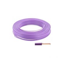 Fil rigide ho7 vu 1 bobine(s) de 100 mètre(s) linéaire fil âme rigide ho7 vu 1,5mm² violet 1.5 mm² h07v-u pvc - cofalog