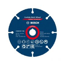 Disque carbure expert multi-matériaux 76x1x10mm polyvalent plat 76 mm 1 pièce(s) disque carbure expert multi-matériaux 76x1x10mm 1 mm - bosch