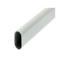 Tube de penderie blanc 1.50 m 15 mm tube de penderie ovale 30 x 15 mm - blanc 1 tube(s) de 1.5 mètre(s) linéaire acier 30 mm ovale - interges.com
