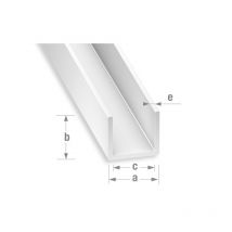 U pvc blanc 1 barre(s) de 2 mètre(s) linéaire profilé u 18 x 10 x 16 x 1 mm - pvc blanc - cqfd