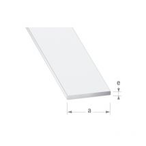 Plats alu brut profilé plat 30 x 2 mm - aluminium laqué blanc 1 pièce(s) de 1 mètre(s) linéaire - cqfd