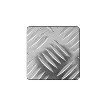 Tôles décoratives alu brut 1 feuille(s) tôle damier 1000 x 500 - aluminium brut - cqfd