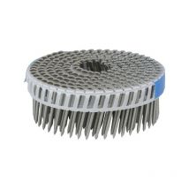 Rouleau 16° - pointes annelées tête bombée/bardage - inox a2 annelée bois, bois dur, panneau de bois inox a2 55 mm 2.5 mm bombee bardage, gros travaux