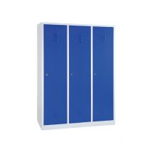Vestiaire industrie salissante bleu 71 kg 1 pièce(s) métal 500 mm 1800 mm sans 3 1185 mm vestiaire sans pied 3 cases 1800 x 1185 x 500 mm - bleu - mob