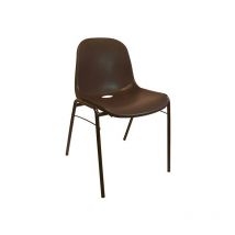 Chaise coquille empilable en plastique marron 1 pièce(s) chaise coquille empilable en plastique - marron polypropylène 480 mm 760 mm 510 mm 3.25 kg -