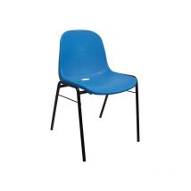 Chaise coquille empilable en plastique bleu 1 pièce(s) chaise coquille empilable en plastique - bleu polypropylène 480 mm 760 mm 510 mm 3.25 kg - mobi