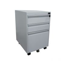 Caisson mobile métallique gris 1 pièce(s) métal 500 mm caisson mobile 2 tiroirs + 1 ds 625 x 388 x 500 mm - gris mobile 2 tiroirs + 1 dossiers suspend