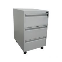 Caisson mobile métallique gris 1 pièce(s) métal 500 mm caisson mobile 2 tiroirs + 1 ds 625 x 388 x 500 mm - gris mobile 388 mm 625 mm 3 tiroirs - mobi