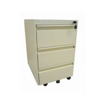 Caisson mobile métallique beige 1 pièce(s) métal 500 mm mobile 388 mm 625 mm 3 tiroirs caisson mobile 3 tiroirs 625 x 388 x 500 mm - beige - mobika