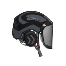 Casque intégral arborist oui crémaillère abs grillage 1 pièce(s) casque intégral arborist noir/gris visière f39 gris, noir - protos