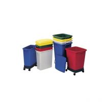 Chariot roulettes souples poubelle 90 l gris foncé 1 pièce(s) chariot roulettes souples poubelle 90 l gris foncé - graf