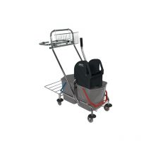 Chariot de nettoyage sprintus 1 pièce(s) chariot de nettoyage 2 seaux de 17 l, presse, corbeille - sprintus