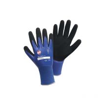 Lot gants nitril aqua leipold+döhle 1 carton(s) de 12 paire(s) gants nitril aqua taille 8 bleu/noir - leipold+döhle