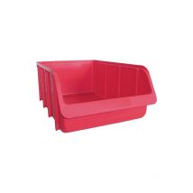 Lot boîte de rangement à ouverture frontale hünersdorff 1 carton(s) de 7 pièce(s) boîte rangement ouv front l489/422xl312xh184mm pp rouge - hünersdorf