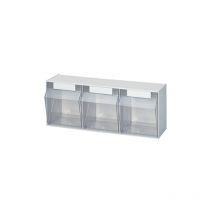 Casier transparent lockweiler 1 pièce(s) casier transparent h242xl600xp203mm 3 x e plastique blanc - lockweiler