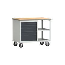 Établi pw 700 klw-lutz betriebseinrichtungen 1 pièce(s) établi l1000xp620xh805mm gris anthracite ral 7016 6 tiroirs - klw-lutz betriebseinrichtungen