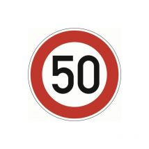 Panneau de signalisation vz 274-50 vitesse maximale 50 km/h d. 600 mmx2 mm 1 pièce(s) panneau de signalisation vz 274-50 vitesse maximale 50 km/h d. 6