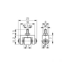 Palpeur käfer 1 pièce(s) palpeur d. 8,4 mm rouleau - käfer