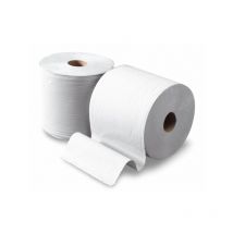 Bobines de ouate économiques bobines de ouate gaufrées blanches blanc 1 lot(s) de 2 bobine(s) rouleau pour distributeur 2 fibres recyclées gaufrée 19
