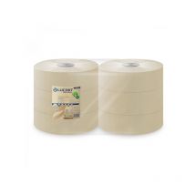 Papier toilette econatural maxi jumbo 1 lot(s) de 6 rouleau(x) havane rouleau pour distributeur 1458 2 fibres recyclées gaufrée 6.3 cm papier toilette