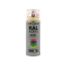 Aérosol peinture acrylique dupli color aérosol peinture acry. ral 1018 jaune zinc brillant supports neufs ou sains courante 2 heure(s) 2 m²/l 2 solvan