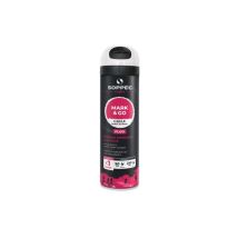Traceur éphémère fluorescent mark & go blanc 1 aérosol(s) de 500 millilitre(s) 0.5 litre(s) 2 mois traceur chantier mark & go blanc multi-supports - s