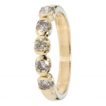 CM Private Diamonds Brillant-Ring, Rivière-Design, Silber 925 vergold. 16 x Brillant