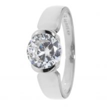 CM Outlet Solitär-Ring ""Star Deluxe"", Silber 925 poliert 17 rhodiniert