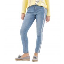 incasual Jeanshose mit Kontrasteinsatz 48 blau