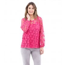 MONACO blue Blusenshirt ""Tupfen"", zweiteilig 36 fuchsia