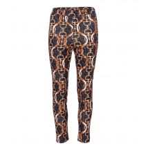 MONACO blue Schmale Hose im Kettendruck 36 schwarz-gold