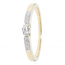 DIAMONDS Rivière-Ring, 7 Brillanten, Gold 375 poliert 19 Gold 375