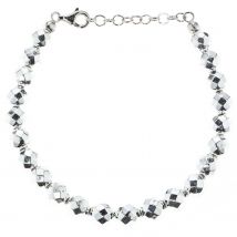 CM Edelsteinzauber Hämatit-Armband ""Big Sparkles"", Länge ca. 19+3 cm x silver