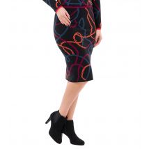 incasual Jacquardrock mit Kettenmuster 50/52 multicolour