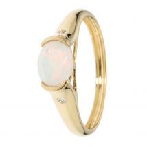 CM Edelsteinzauber Siegel-Ring, Afrikanischer Opal, ca. 0,50 ct. 19 x Afrikanischer Opal